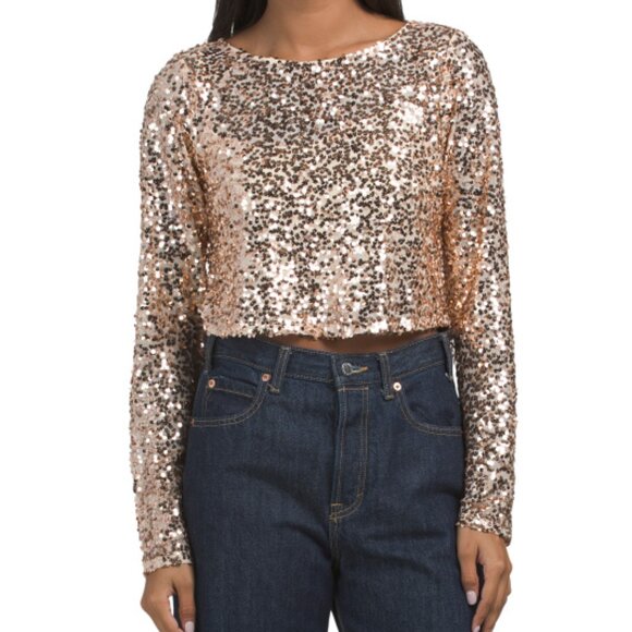 HAVER + BLAIR Milano Sequined Top - Picture 1 of 3